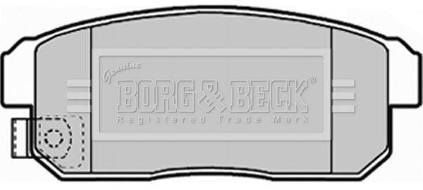 BORG & BECK stabdžių trinkelių rinkinys, diskinis stabdys BBP1921